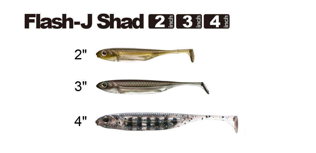 Flash-J Shad 2″/3″/4″ フラッシュ ジェイ シャッド 2