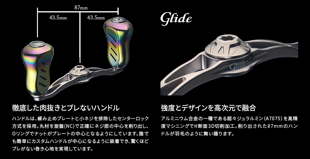 フィッシュアロー&リブレコラボ 87グライド ファイヤーオーロラ ベイト右-